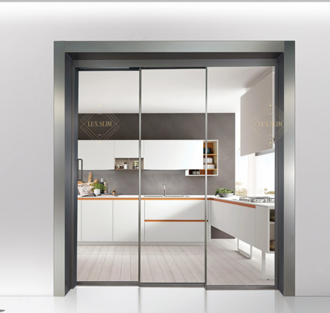 Cửa Slim Cover Inox 3 Cánh Mở Trượt Tự Do 2 Chiều – LUX-FIX2