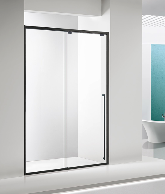 Cabin 1 Cánh Mở Trượt, 1 Vách Cố Định, Máng Treo Thẳng – LUX-C09